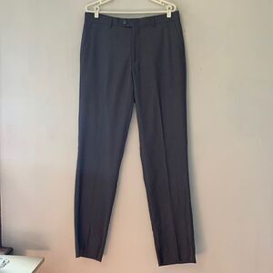 Lorenzo Bruno heather grey dress pants with unfinished hem Size 42R 36W NWT